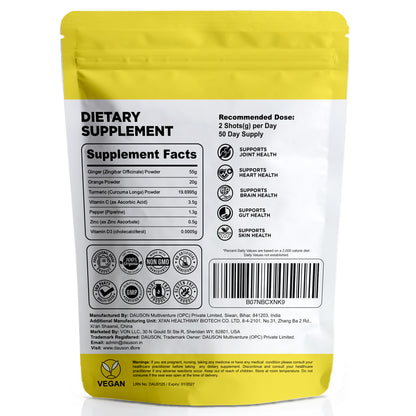 Immune-boosting turmeric ginger supplement with vitamins and minerals

