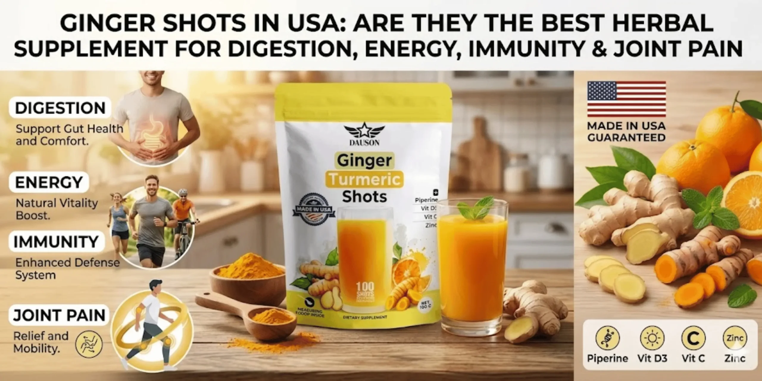 Ginger Shots in USA | Best Herbal Supplement for Digestion, Energy & Immunity