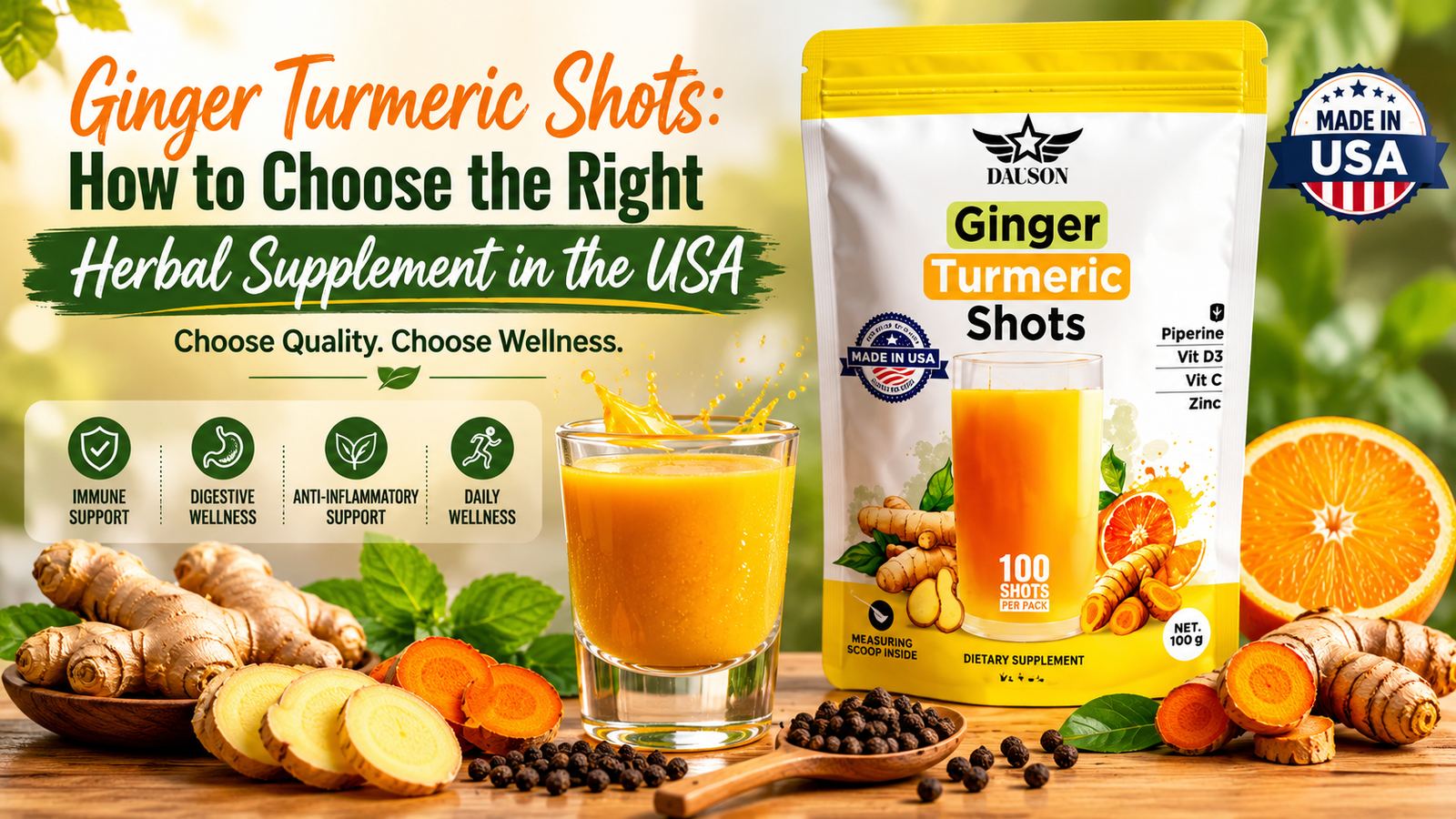 Best Ginger Turmeric Shots in the USA